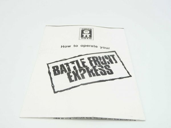 Timpo Toys Bedienungsanleitung für Battle Front Express (englisch)