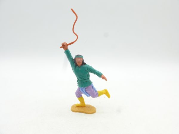 Timpo Toys Apache laufend mit Peitsche, dunkelgrün