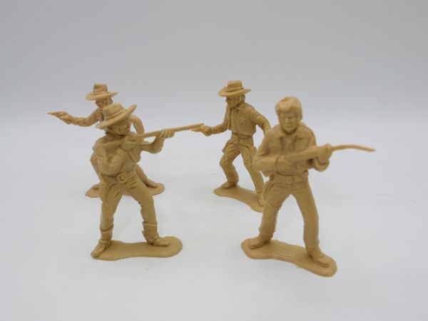 Heinerle Manurba Gruppe Cowboys (4 Figuren, beige)