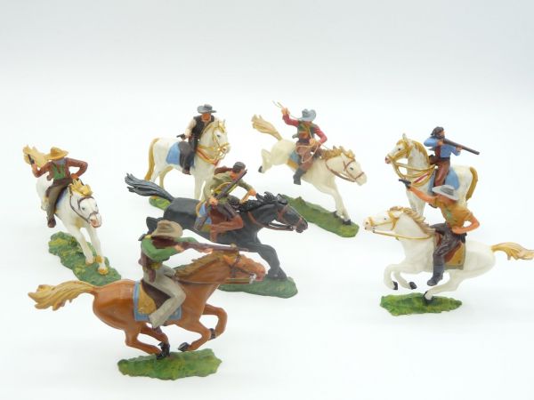 Elastolin 4 cm Cowboy rider (7 figures) - nice set
