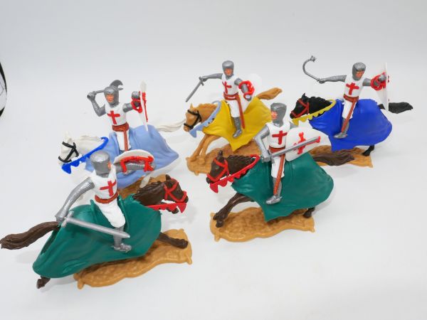 Timpo Toys Kreuzritter 2. Version zu Pferd (5 Figuren) - schönes Set