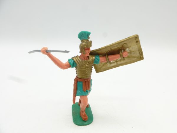 Timpo Toys Roman standing with pilum, green - shield loops ok