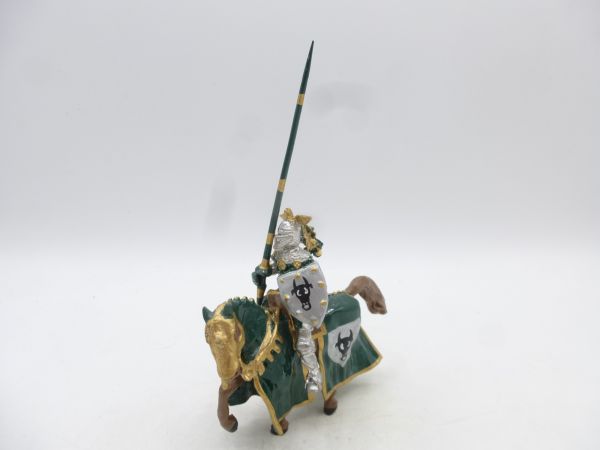 Tournament knight with lance (green) - great figure, German manufacturer