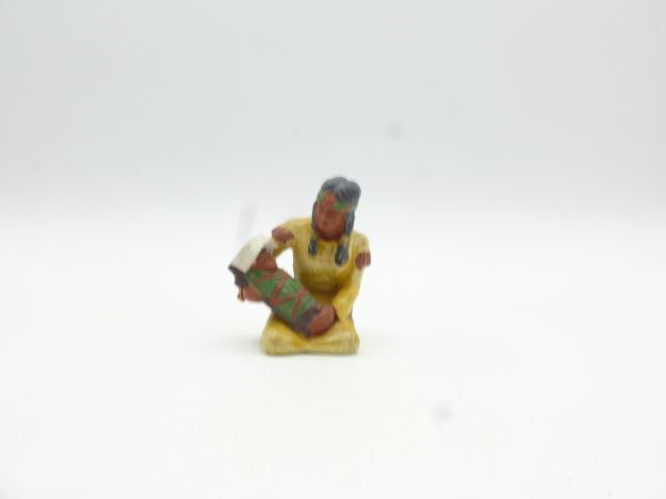 Elastolin 7 cm Indian woman with child, No. 6833, light beige - extremely rare