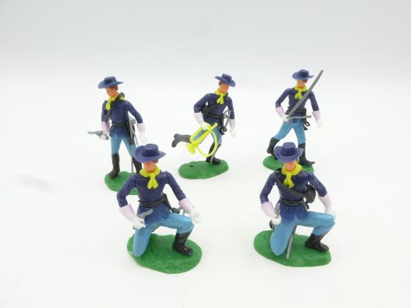 Elastolin 5,4 cm Beautiful set of Union Army soldiers on foot (5 figures)