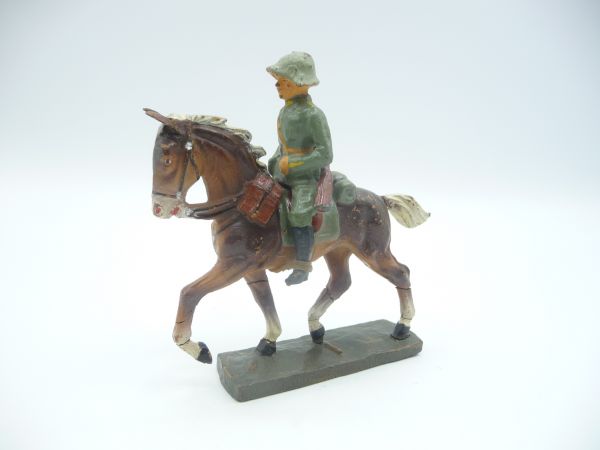 Elastolin (compound) Cavalry soldier on horseback - age-appropriate good condition