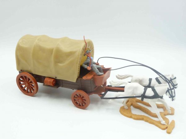 Timpo Toys Covered wagon with beautiful cover (not Timpo) + original spare cover