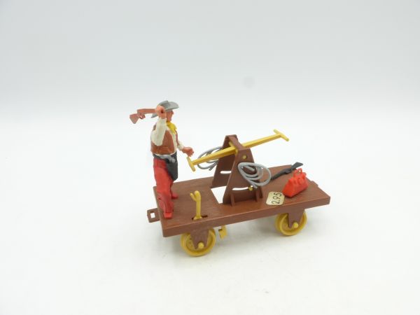 Timpo Toys Handcar with Cowboy - incl. original price tag