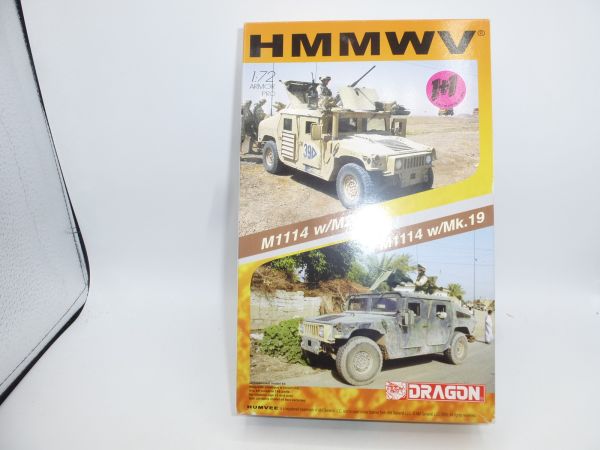 Dragon 1:72 Humvee, No. 7295 - orig. packaging, partly on cast