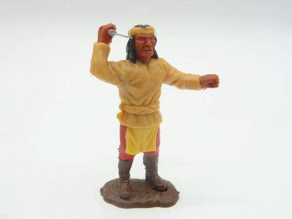 Timpo Toys Apache mit Messer zustoßend, dunkelbeige - seltenes Unterteil