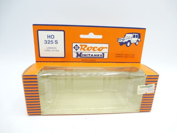 Roco Minitanks Empty box Unimog 1300 L Kr kw, H0 325 S