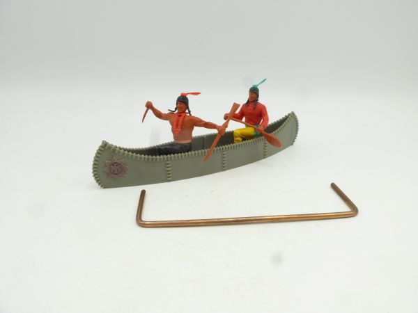 Timpo Toys Indian canoe, grey-beige - rare