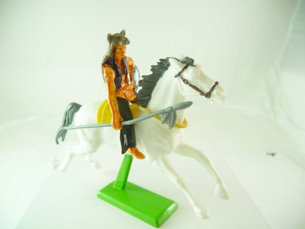 Britains Deetail Indian riding, holding down spear (made in China)