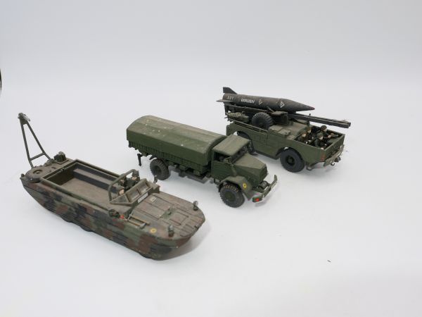 Roco Minitanks Gruppe Fahrzeuge / Panzer inkl. Raketenwerfer - bemalt