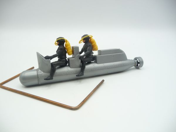 Timpo Toys U-Boot mit Tauchern (gelbe Flaschen) - Top-Zustand