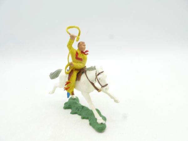 Britains Swoppets Cowboy riding with lasso (yellow), made in HK
