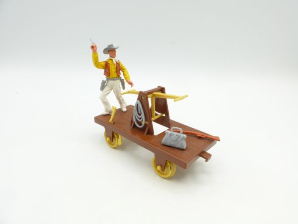 Timpo Toys Handcar with Cowboy