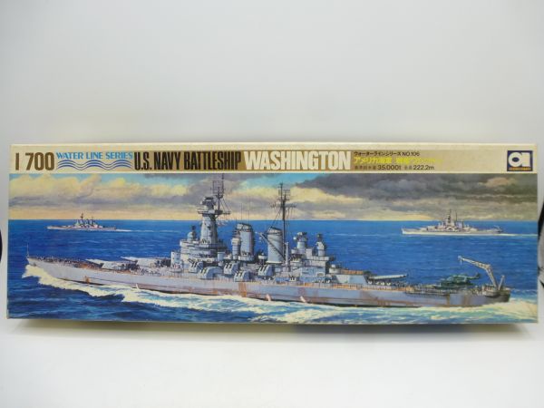 Aoshima 1:700 Waterline US NAVY Battleship WASHINGTON, No. 106 - orig. packaging