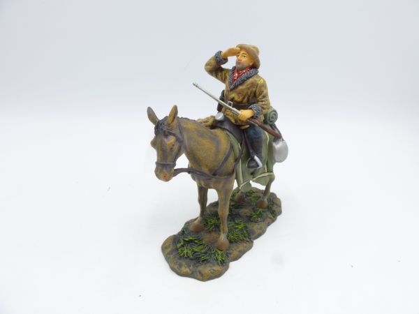 Janetzki Arts Western rider, trapper with rifle peering