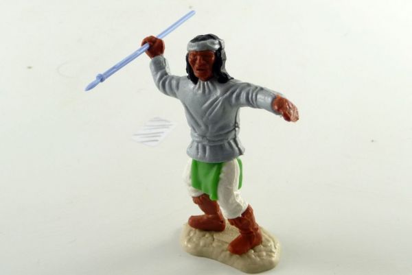 Timpo Toys Apache mit Speer Oberteil silbergrau