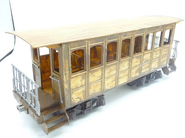 Elastolin 7 cm Personenwagen (Bausatz aufgebaut) zum C.P. Huntington Oldtimer Zug 1864