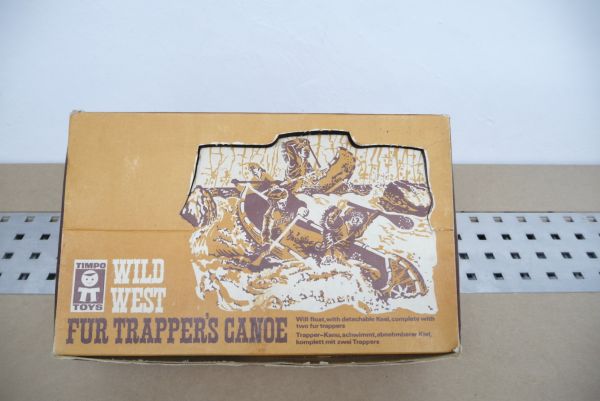 Timpo Toys Empty box for Trapper, canoes in used but good condition