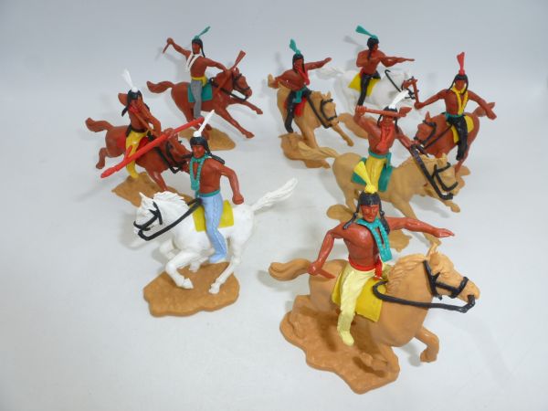 Timpo Toys Indianer 2. Version reitend (8 Figuren) - kompletter Satz
