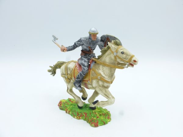 Elastolin 7 cm Normanne mit Schwert zu Pferd, Nr. 8856 - keine Risse