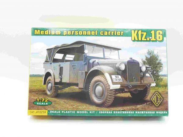 ACE 1:72 Medium personnel carrier Kfz.16, No. 72259 - orig. packaging, parts on cast