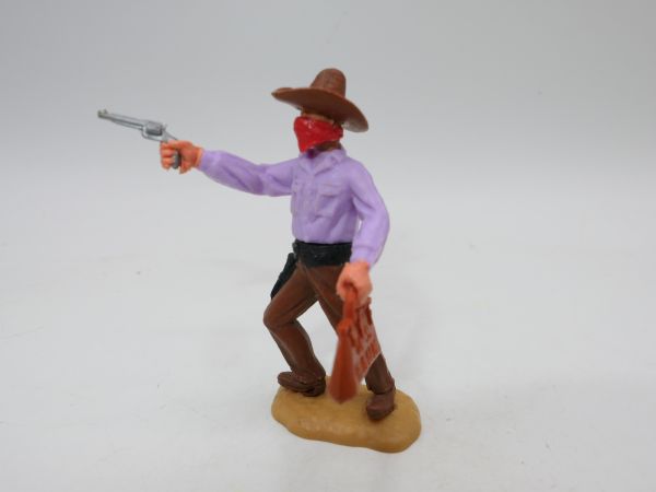 Timpo Toys Cowboybandit stehend mit original Stetson + original Banditenkopf