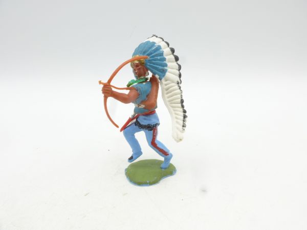 Britains Swoppets Chief with long feather headdress + bow