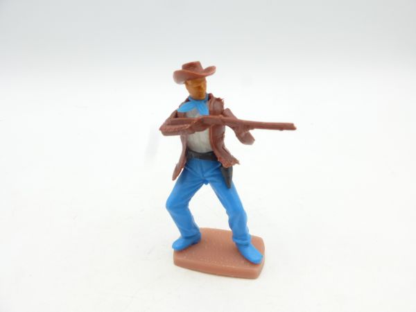 Plasty Cowboy standing shooting - rare turquoise legs