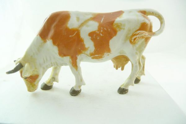 Elastolin Cow grazing, white/brown, No. 3801