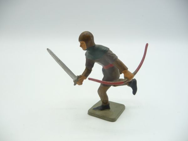 Starlux Knight running with longbow + sword, No. 6048 - early figure