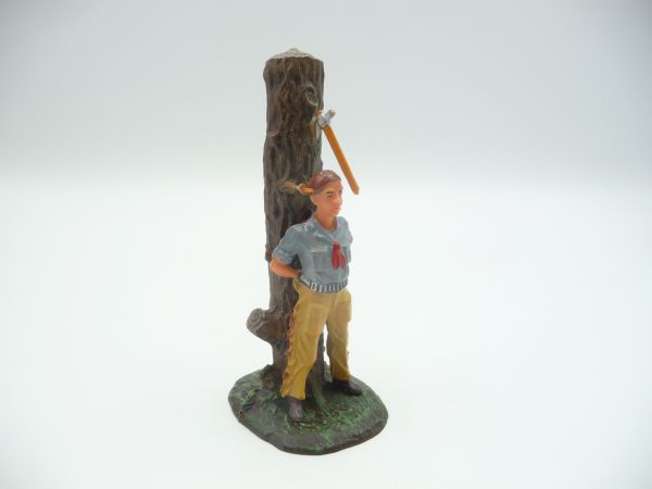 Elastolin 7 cm Cowboy at the stake - very good condition, without handcuffs