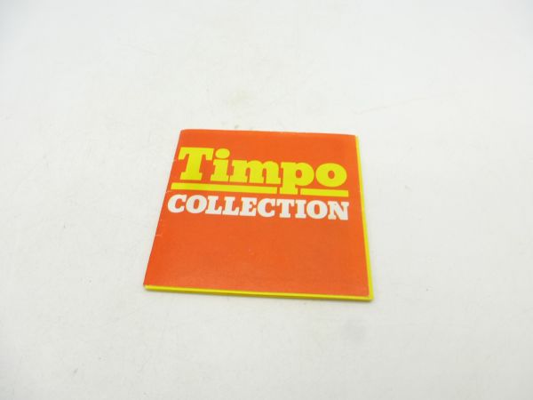 Timpo Toys Original kleines Faltblatt mit vielen bunten Abbildungen