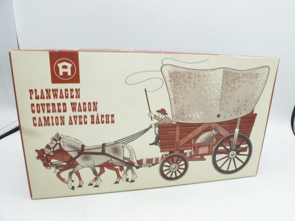 Elastolin 7 cm Covered wagon with coachman, No. 7703 - orig. packaging
