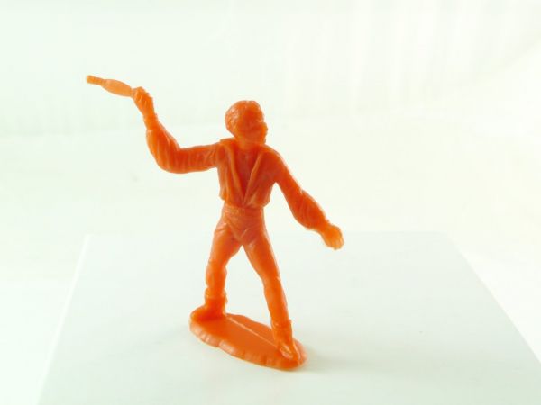Heinerle Circus series "Artists duo" - knife-thrower, orange-red