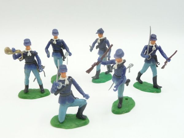Elastolin 5,4 cm Union Army soldiers on foot (6 figures) - nice set