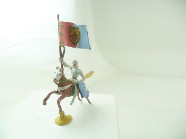Merten 4 cm Knight on horseback with great flag - nice painting