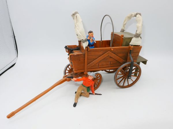Settler raid - great covered wagon modification incl. figures