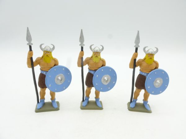 Starlux 3 Vikings standing with spear + shield