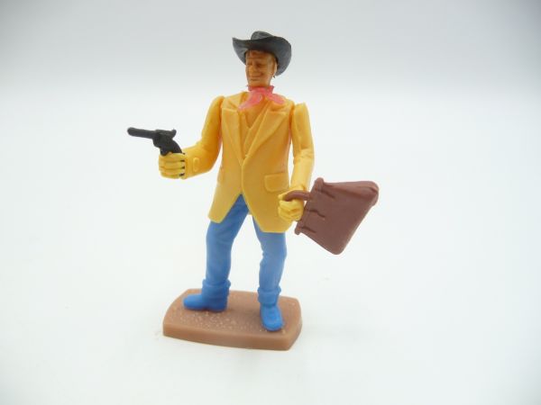 Plasty Gentleman stehend mit Geldtasche + Pistole