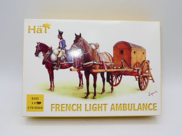 HäT 1:72 French Light Ambulance, No. 8103 - orig. packaging, on cast
