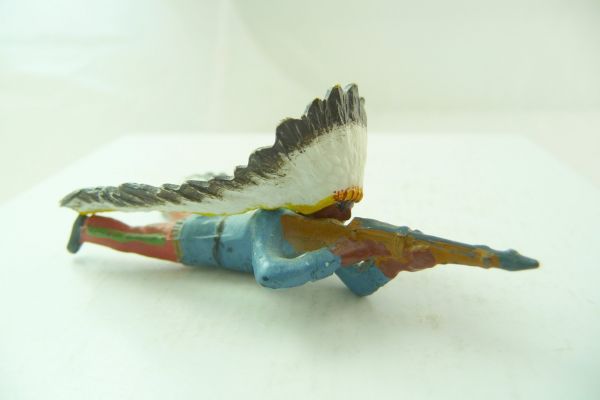 Merten 4 cm Indian lying firing - long feather headdress