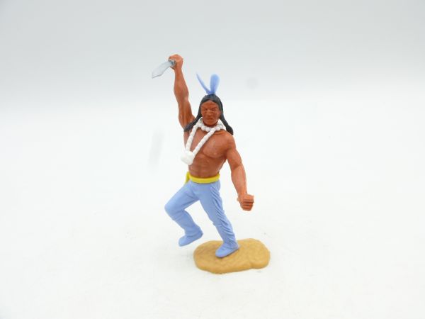 Timpo Toys Indianer 3. Version vorgehend mit Messer