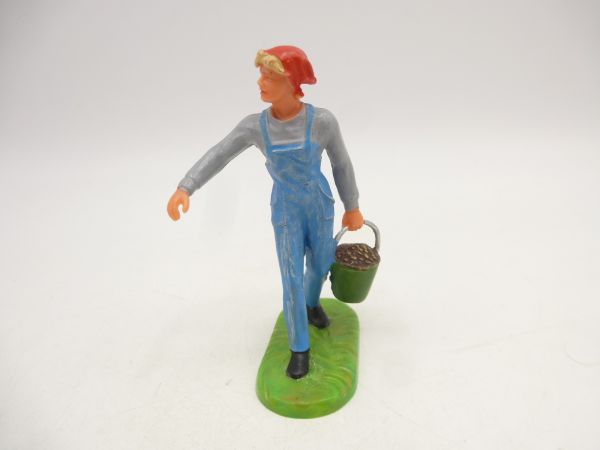Elastolin 7 cm Farmer's wife with bucket, No. 3962