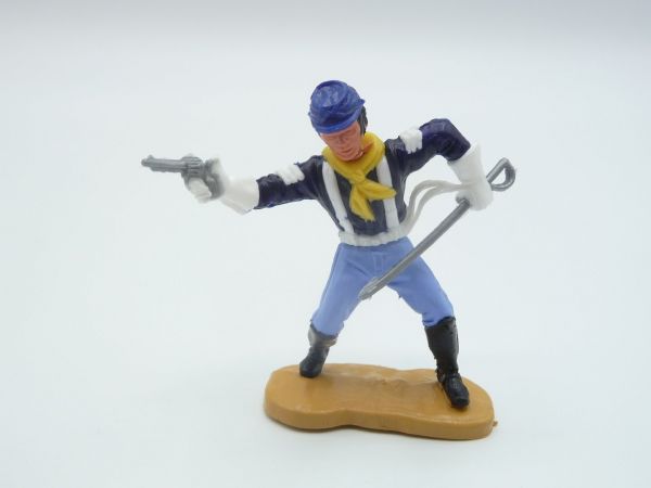 Timpo Toys Union Army soldier 4th version with sabre + pistol - in rare dark-blue