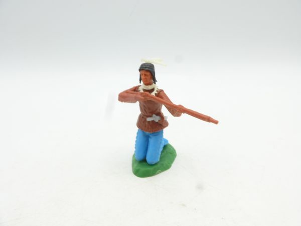 Elastolin 5,4 cm Indianer kniend Gewehr schießend