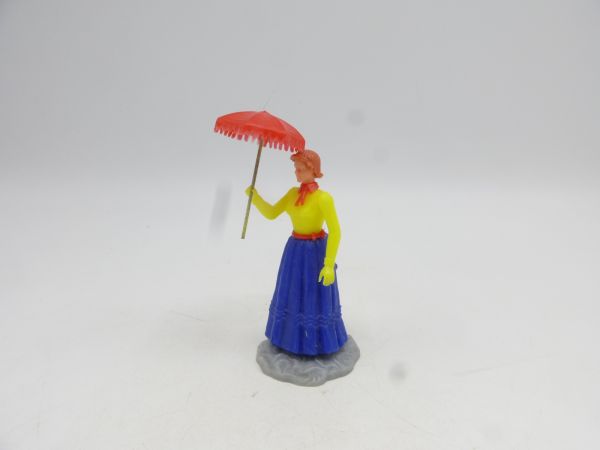 Elastolin 5,4 cm Lady / Dame mit Schirm